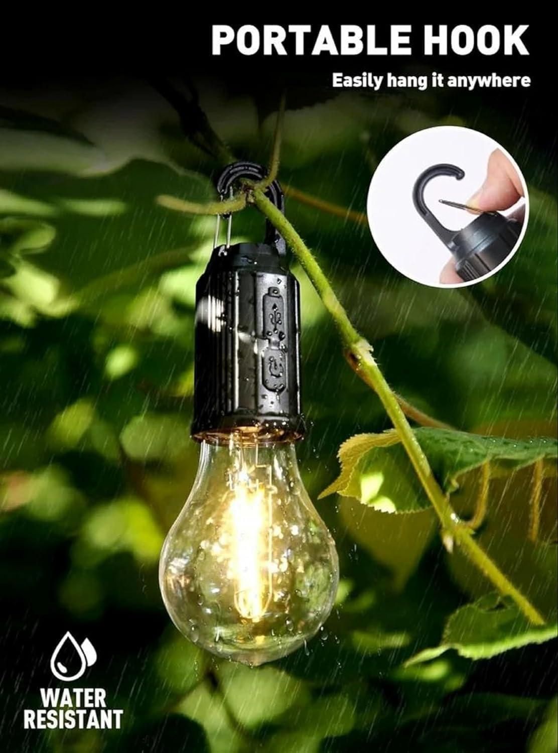 Multi-Mode Light for Camping, Decor, and Emergencies it is Unbreakable & Rechargeable:  Camping Bulb pack of 1