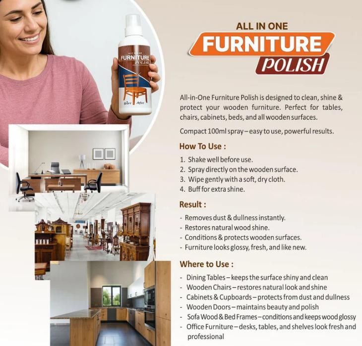 All-in-One Furniture Polish Spray 450 grm  Buy 1 get 2 free !